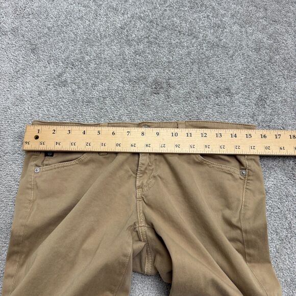 AG Adriano Goldschmied The Stilt Cigarette Pants Womens 28R Tan Khaki Straight - Picture 12 of 16